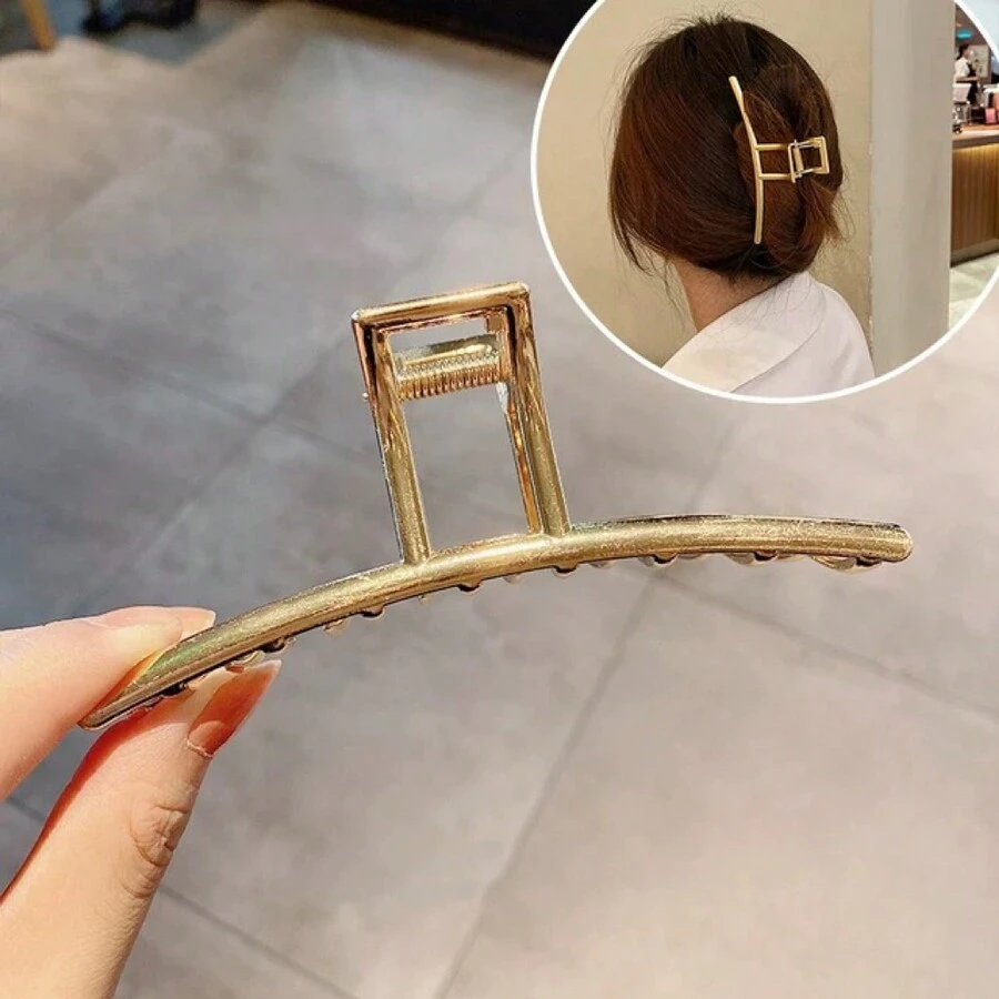 13cm Casual Women Hair Claws For Daily Wear On Casual Outings - 金色 - 查看 1