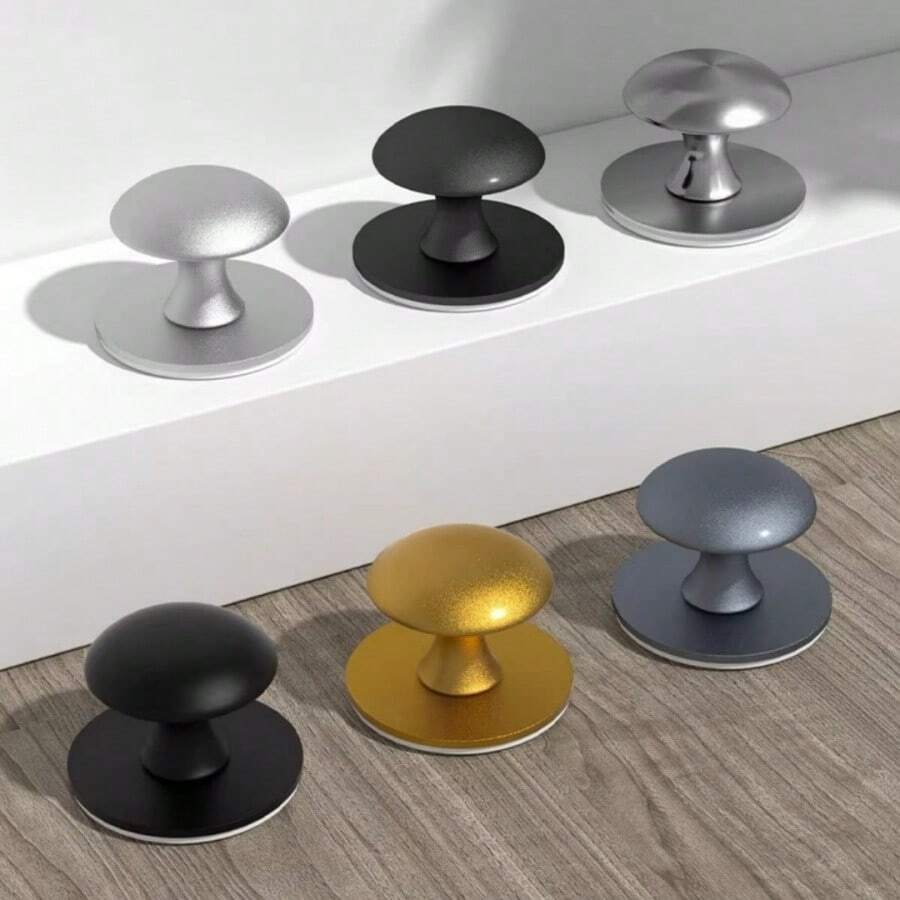 4 件套免钻欧式单孔拉手，现代简约橱柜把手，适用于衣柜、抽屉、玻璃门、床头柜 - 彩色 - 查看 1