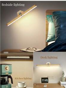 1 Đèn Gương Trang Điểm Cảm Ứng Xoay, Ánh Sáng Ấm Áp Chăm Sóc Mắt, Đèn Ngủ Sạc USB Từ Tính, Đèn Ngủ Di Động - Mô hình có thể sạc lại - Xem 9