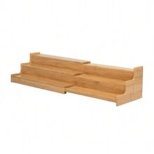 Estantería multifuncional de bambú de 3 niveles mejorada - Expandible y ajustable (Tamaño pequeño no expandible), estantería de almacenamiento de cocina para especias, artículos esenciales y colecciones - Especificación - Ver 11