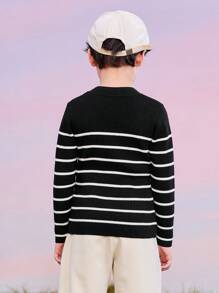 mini bala 男童和女童针织毛衣 2024 秋冬新品系列 - 黑與白 - 查看 2