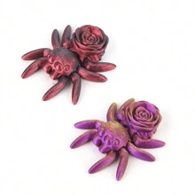 创意 3D 打印蘑菇蜘蛛玩具，独特的桌面装饰，一体式可移动关节 - 彩色 - 查看 14