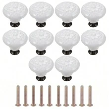 10 piezas de perillas para cajones, tiradores de gabinete altamente atractivos de estilo minimalista, manijas de acero inoxidable, porcelana y cerámica para gabinetes de cocina de estilo vintage, manijas modernas para puertas de baño, accesorios creativos para muebles de cocina