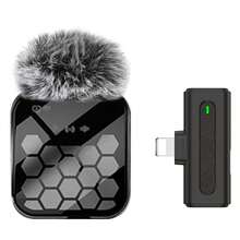 Wireless Lavalier Lapel Microphone Compatible With Iphone TypeC Android Camera Plug-Play,Professional Noise Reduction Recording Clip Mic For Creator Interview - Black - View 15