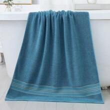 单条浴巾/毛巾和两件套（浴巾+面巾），双面可用，金色缎带饰边，厚实吸水，柔软亲肤，家用浴室适用，可用于擦脸、擦身体、擦手，家居浴室装饰，返校季适用，美容院适用，家用浴室浴巾，美容院、酒店、运动、家居必备，毛巾，护肤浴巾