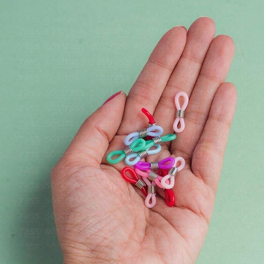 Colorful Silicone Eyeglasses Cord Loops With Spring. 100 Pieces - Nhiều màu - Xem 1
