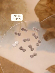 10 cái/gói dễ thương hoạt hình mèo báo áo len phụ kiện làm móng 3d mùa thu và mùa đông vật dụng làm móng phụ kiện mini tự làm thích hợp cho đồ trang sức tay ngày lễ của phụ nữ - Nhiều màu - Xem 10