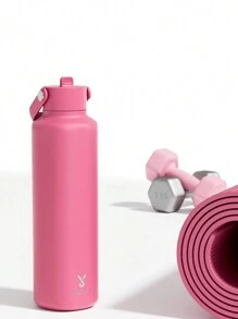 24oz Insulated Water Bottle With Dual Straw Lid, 24 Hours Cold Retention, Leak-Proof, Stainless Steel Vacuum Insulated Coffee Tumbler, Travel Mug, Double Wall Stainless Steel Sports Water Bottle, Suitable For Sports, Gym, Travel And School - Hot Pink - View 10