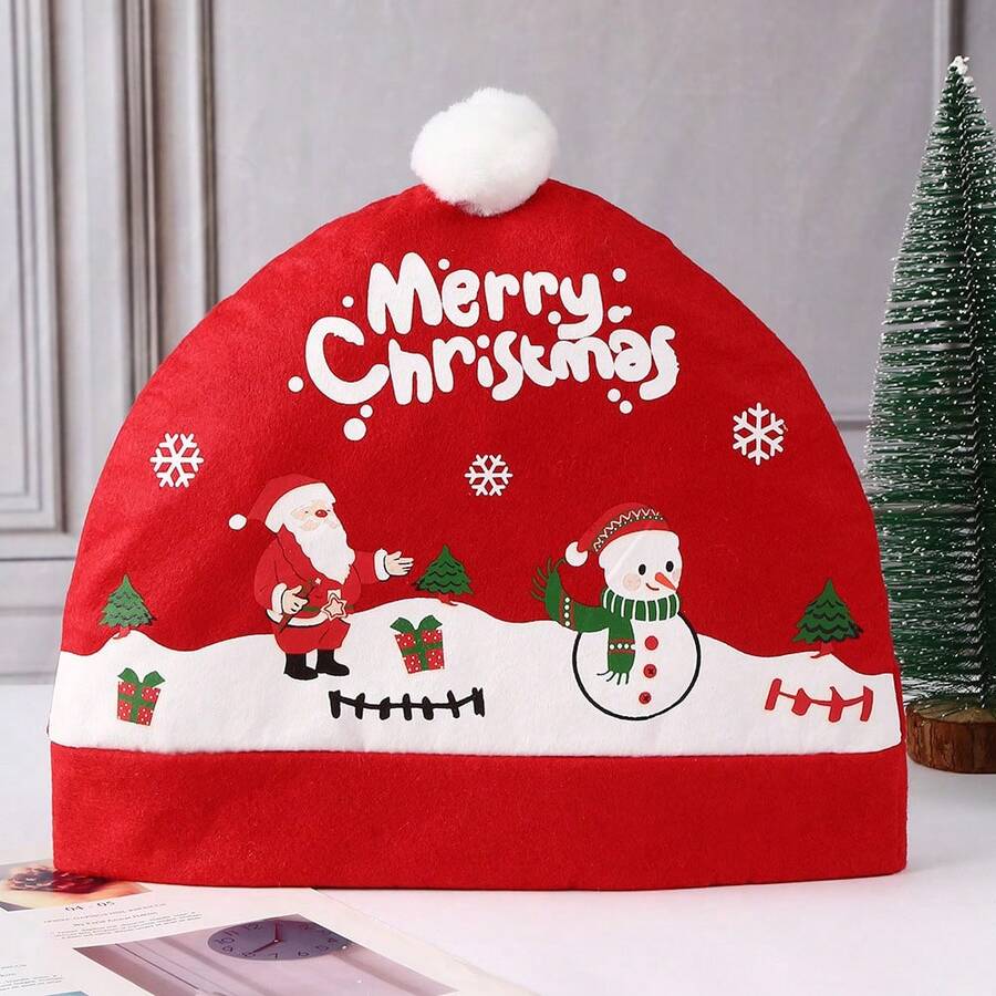 圣诞汽车椅套、节日汽车靠背椅、圣诞帽装饰、座椅头枕套 - 均碼 - 查看 1