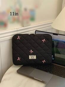 1个可爱蝴蝶结刺绣学生笔记本电脑保护套，适用于11英寸/13英寸/15英寸笔记本电脑，兼具保护套、文件袋、笔记本电脑内胆包和手提包功能，兼容MacBook、华硕等品牌，适合女生、青少年和大学生使用。防震保护套，适用于iPad Air 4/5、Pro 11、Mini 5/6以及iPad 9-15英寸机型。 - 黑色 - 查看 7