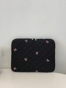 1个可爱蝴蝶结刺绣学生笔记本电脑保护套，适用于11英寸/13英寸/15英寸笔记本电脑，兼具保护套、文件袋、笔记本电脑内胆包和手提包功能，兼容MacBook、华硕等品牌，适合女生、青少年和大学生使用。防震保护套，适用于iPad Air 4/5、Pro 11、Mini 5/6以及iPad 9-15英寸机型。 - 黑色 - 查看 11