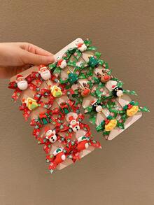 10/20 件女孩彩色圣诞可爱发夹 - 彩色 - 查看 6