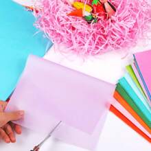200 / 400 ورقة من ورق المناديل ، ورق المناديل A4 ، ورق حرف ملون لصنع البوم بوم والزهور الورقية والأعمال اليدوية والديكور (20 لونًا ، 30 * 21 سم) ، عيد الميلاد ويوم عيد الحب