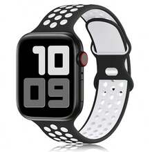 运动硅胶表带兼容 Apple Watch 表带 41 毫米 40 毫米 38 毫米 45 毫米 44 毫米 42 毫米 49 毫米 女式男式，柔软防水表带兼容 Apple Watch 表带系列 10 9 8 7 6 5 4 3 2 1 SE Ultra - 42mm/44mm/45mm/49mm - 查看 12