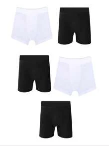 Kit 5 Cuecas Branca Boxer Microfibra Conforto Cueca Box  PREMIUN