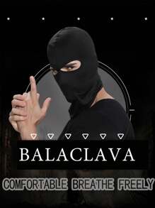 Musion 1pc 2 Hole Balaclava Wind Cap Motorcycle Ski Mask Balaclava Outdoor Sports Cycling Hat For Men And Women Full Face Mask Breathable Hood Halloween Cap - Multicolor - View 3