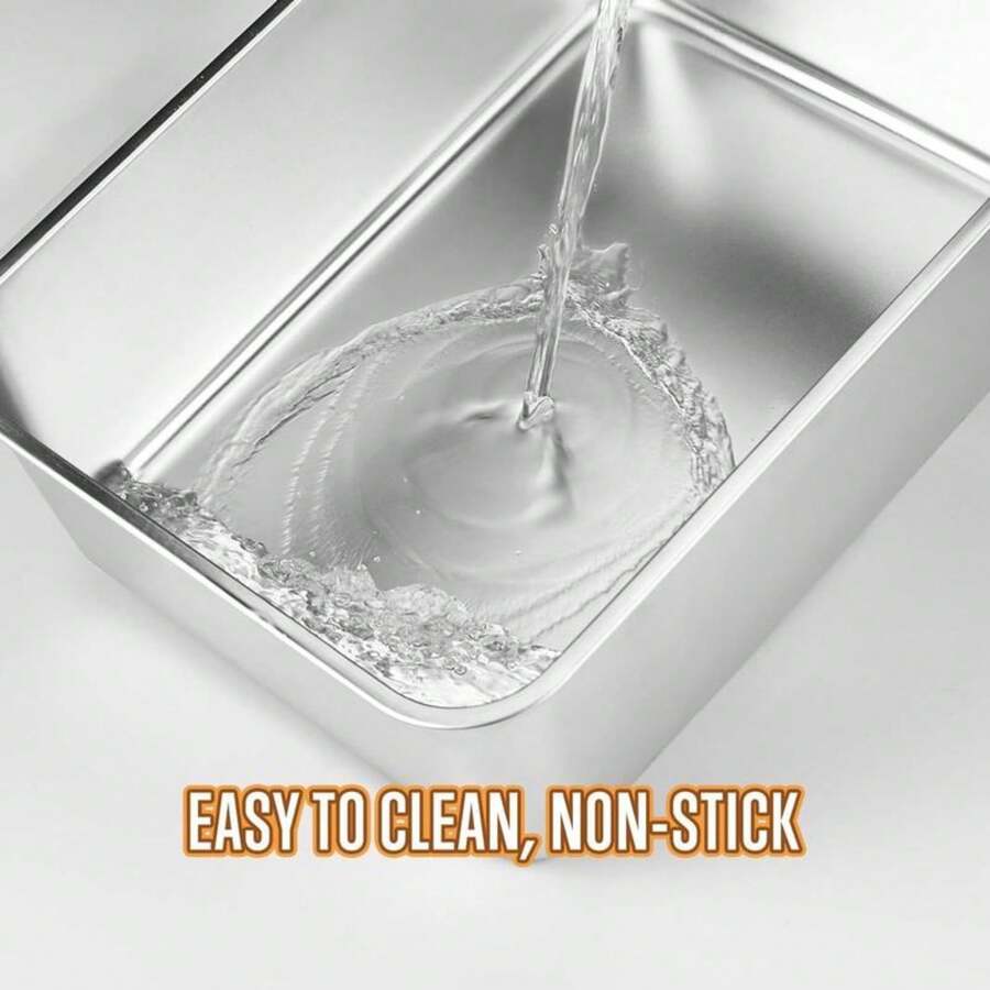 Extra Large Stainless Steel Cat Litter Box With Lid, High Sided Metal