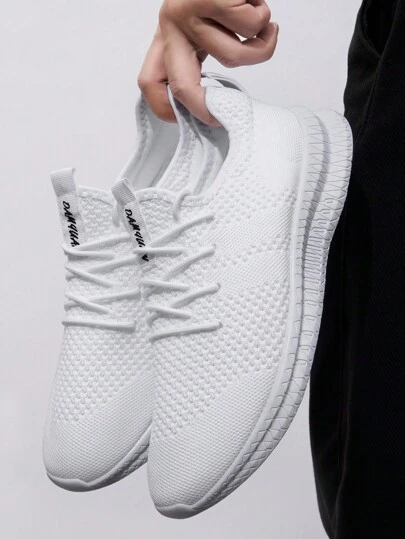 DaoLxi Men Walking Shoes Ultra Lightweight Tennis Running Shoes Mesh Non-Slip Casual Comfortable Work Workout Athletic Sport Sneakers Breathable White, Perfect With Sports Jeans Look