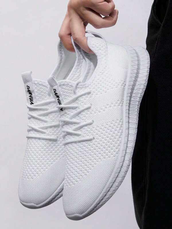 DaoLxi Men Walking Shoes Ultra Lightweight Tennis Running Shoes Mesh Non-Slip Casual Comfortable Work Workout Athletic Sport Sneakers Breathable White