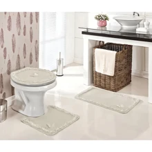 Delicato 3-Piece Non-Slip Bathroom Set Kit - Màu be - Xem 2