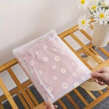 5 件/套哑光可爱卡通拉链收纳袋，旅行衣物整理包装袋，适用于 - 彩色 - 查看 6