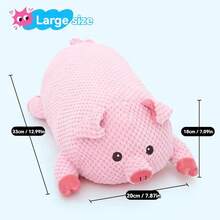 1 件蓬松粉红小猪毛绒声音娃娃，柔软，耐咀嚼，出牙，小狗玩耍和睡眠伴侣娃娃 - 粉色 - 查看 12