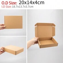 12pcs/Pack Kraft Paper Corrugated Boxes, Multi-Size Options, Postal Shipping Cartons, Packaging, Airplane Boxes, Gift Boxes, Corrugated Boxes, Shipping Boxes Valentine's Day