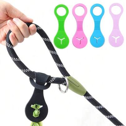 2024 Hot-Selling Pet Waste Poop Bag Holder With Handle, In-Stock Dog Poop Bag Dispenser, Hands-Free Clip, Leash, Waste Bag Bracket