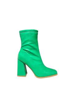Women's Shiny Patent Leather Ankle Boots With Elegant Chunky Heel For Fall Winter, Perfect For Festivals, Everyday Work, Vacations, Dates, And Sophisticated Style. - 綠色 - 查看 6