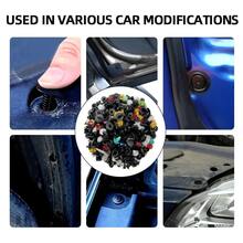 Besper Bộ 680 kẹp khóa xe bằng nhựa, cản xe hybrid di động, tấm trang trí cửa, đinh tán cản xe, bộ khóa xe - màu đen - Xem 5