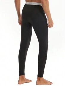3 pièces Set de sous-vêtements extensibles thermiques pour hommes, comprenant un sous-pantalon de sport ajusté et élastique pour l'automne/l'hiver