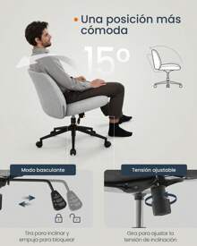 SONGMICS HOME Home Office Chairs - Grey - View 4