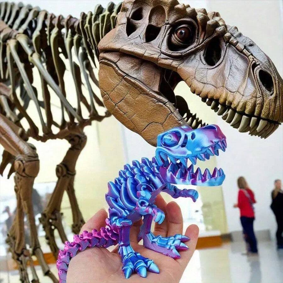 3D 打印恐龙雕像，具有灵活的下巴和可移动的全身关节，可收藏的展示模型，生日/复活节/圣诞节/节日礼物