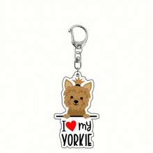 Acrylic Dog Breed Keychains - I Love My Dog Themed Key Rings - Animal Lovers Car Keychain With Assorted Breeds For Birthday Gifts And Bag Decoration - One Piece - Multicolor - View 15