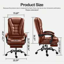 Home Computer Chairs Office Chairs Big And Tall Desk Chair Back Support Computer Desk Chair Ergonomic High Back Chair Executive Big And Tall Chair Suitable For Business Premises - màu nâu - Xem 5
