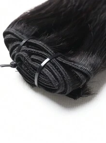 雷米真人发直发夹式接发自然黑色巴西发全头女士适用 8-26 英寸 - SNatural - 查看 7