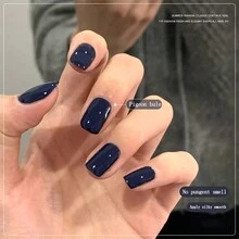 1 瓶 12 毫升蓝色指甲油，2024 年新款鸽子蓝和雾灰色病毒色，UV LED 凝胶 - 藍色 - 查看 3