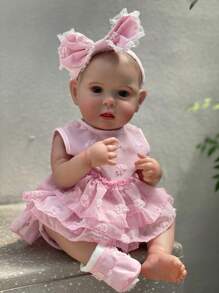 Búp bê tái sinh đáng yêu 18 inch làm thủ công giống như thật Ward Baby với mái tóc được sơn 3D, trẻ sơ sinh có thể nhìn thấy các đường gân thực tế Quà tặng Giáng sinh - Búp bê tái sinh - Xem 8