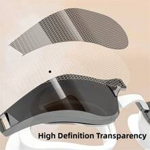 1 Set Occhialini da nuoto antifog ad alta definizione con design placcato, cuffia da nuoto in silicone, design a visione extra ampia, accessori da spiaggia, accessori per piscina