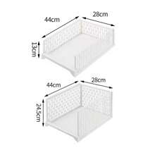 1 PC Wardrobe Drawer Units Organizer Clothes Closet Stackable Storage Boxes White - White - View 2