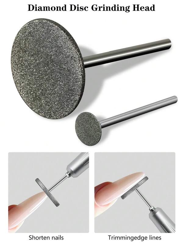 1pc Nail Diamond Metal Drill Bits Disc Bit Dead Skin Callus Electric Foot File Callus Remover Shaft For Nail Salon Grinding Head New,Milling Cutters For Foot Nail Drill Bits Pedicure Manicuring Foot Cuticle Clean Tools Nail File Grinding Head Accessories