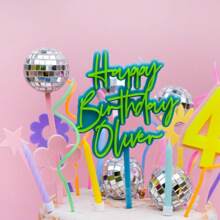 Custom Birthday Cake Decorative Banner, Happy Birthday Cake Decoration, Customized Acrylic, Suitable For Any Occasion, Birthday Anniversary Wishes, Family Friend Gathering, Personalized Design