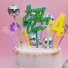 Custom Birthday Cake Decorative Banner, Happy Birthday Cake Decoration, Customized Acrylic, Suitable For Any Occasion, Birthday Anniversary Wishes, Family Friend Gathering, Personalized Design