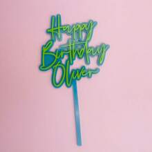 Custom Birthday Cake Decorative Banner, Happy Birthday Cake Decoration, Customized Acrylic, Suitable For Any Occasion, Birthday Anniversary Wishes, Family Friend Gathering, Personalized Design