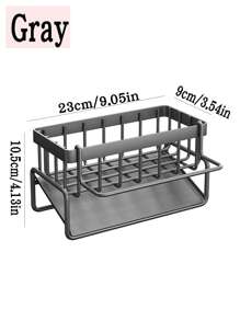 1 pezzo Porta spugne e accessori da cucina in bianco/grigio/nero, organizer per lavello, per spugna, strofinaccio, spazzola e porta asciugatura