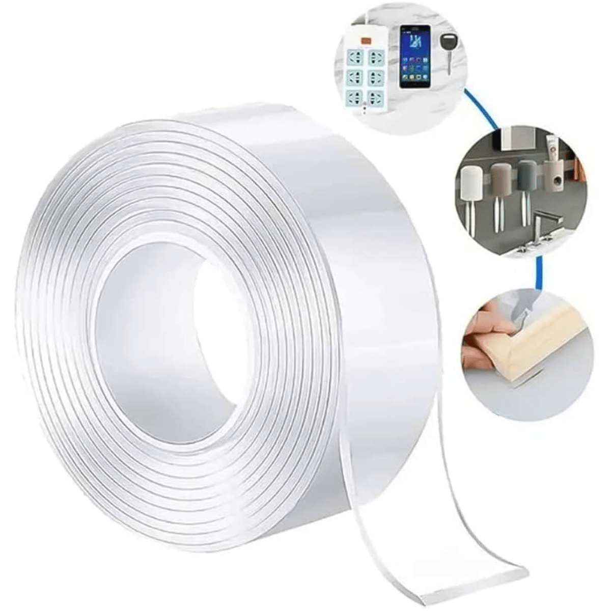 Dupla Face Fita Transparente Nano Adesiva Fixa Extra Forte Fita