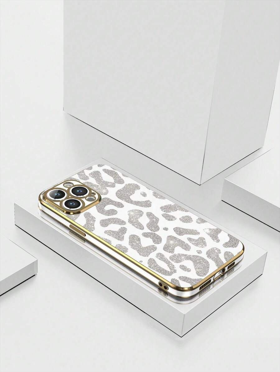 1 ốp lưng điện thoại TPU mạ điện 6D màu trắng in họa tiết da báo, tương thích với Apple và OPPO. Chống nước, chống sốc, chống rơi vỡ, chống trầy xước. Phiên bản quốc tế, không phải phiên bản nội địa. - Nhiều màu - Xem 1