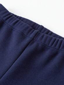 mini bala 年轻女孩高腰弹力裤 2024 冬季新款 - 藍色 - 查看 6