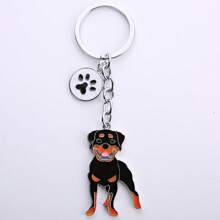 1pc Alloy Metal Dachshund Cute Jack Dog Pet Key Ring Dog Tag Charm Car Keychain Lovely Bag Pendant For Best Friend Student's Gift Car Accessories Bag Charm Backpack For School