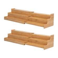 Estantería multifuncional de bambú de 3 niveles mejorada - Expandible y ajustable (Tamaño pequeño no expandible), estantería de almacenamiento de cocina para especias, artículos esenciales y colecciones - Especificación - Ver 14